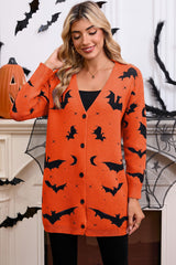 Halloween Bat Jacquard Knit Sweater