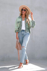 Brushed Waffle Long Sleeve Coat coats