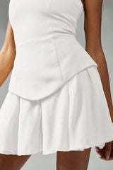 Bustier Peplum Waist Cocktail Dress