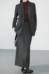 Classic Peak Lapel Blazer