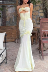 Solid Color High Waist Bodycon Dress