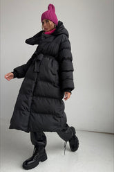 Casual Longline Insulated Puffer Jacket S / Black