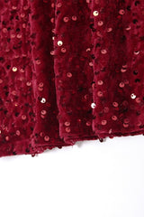 Solid Sequin High Waist Bodycon Pencil Skirt