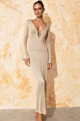 Long Sleeve Sexy Maxi Sweater Dress