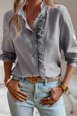 Ruffle Long Sleeve Blouse