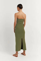 Twisted Front Knit Sweater Dress