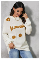 Pumpkin Graphic Knit Sweater
