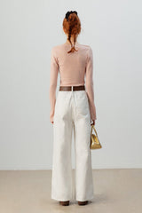 Burgundy Mock Two Piece Knit Top