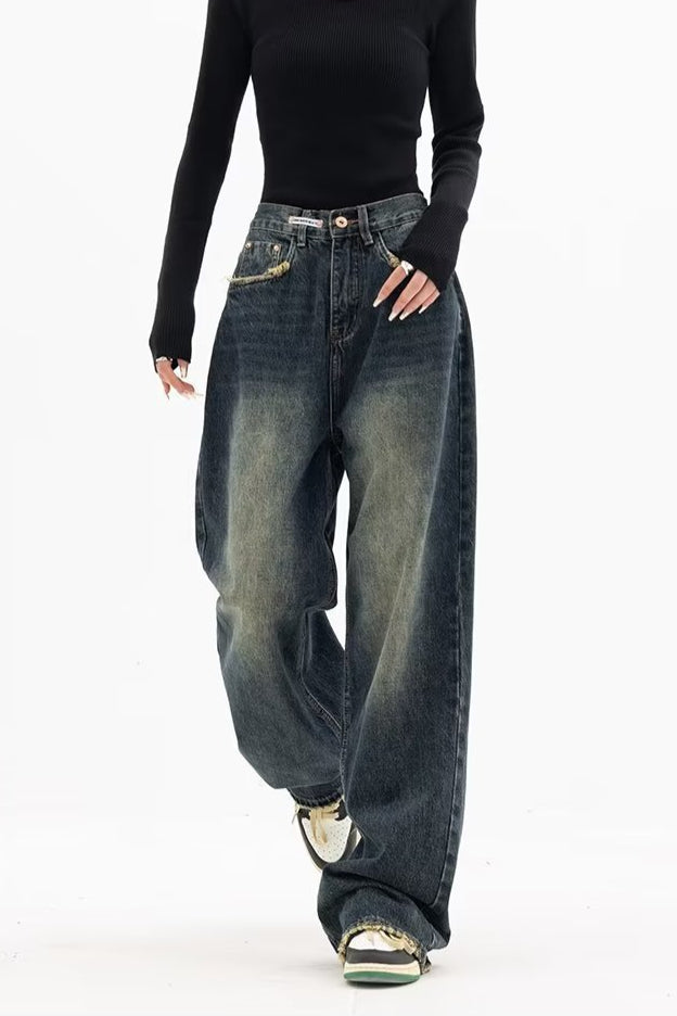 High Rise Loose Fit Vintage Jeans