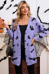 Halloween Bat Jacquard Knit Sweater