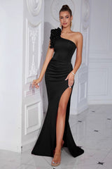 Elegant Black Slim Fit Party Dress