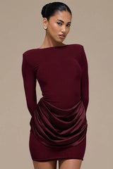 Solid Color Ruched Bodycon Dress