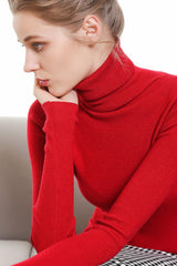 Stacked Neck Lightweight Wool Knit Top