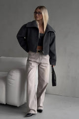 Relaxed Fit Lapel Casual Jacket