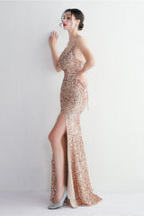 Elegant Velvet Sequin Party Dress