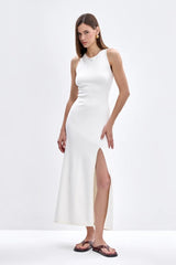 Elegant Knit Sleeveless Sweater Dress