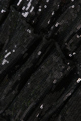 Sequin Paneled Tiered Bodycon Mini Skirt