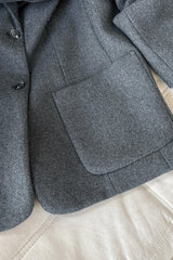 Wool Blend Relaxed Fit Blazer
