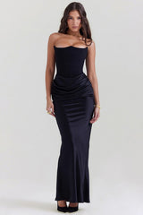 Chic Corset Backless Bodycon Formal Dress S / Black