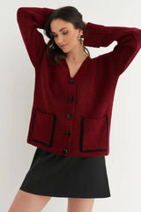 Color Block Pocket Cardigan