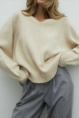 Soft V Neck Relaxed Fit Sweater