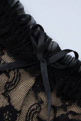 Lace Detail Bow Front Midi Dress