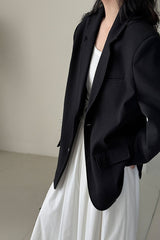 Waffle Textured Oversized Blazer