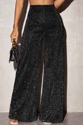 Sequin High Waist Wide Leg Pants