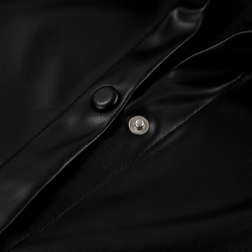 Leather Satire Shirt - Black