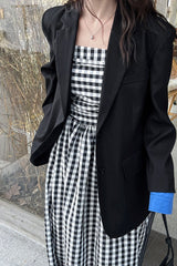 Elegant Casual Colorblock Blazer