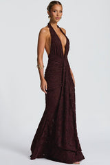 Tie Up Ruched Bodycon Party Dress