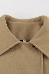 Batwing Sleeve Wool Blend Coat coats
