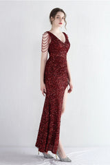 Statement Bead Mermaid Gown Formal Dress