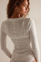 Waffle Knit Cardigan