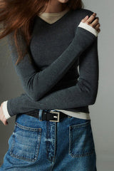 Colorblock Washable Knit Top