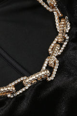 Cut Out Velvet Bodycon Party Dress