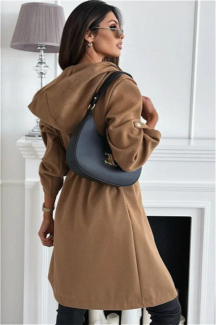 Hooded Belted Trench Coat coats