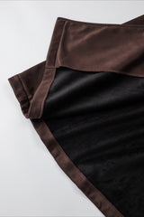 Brown Retro Belted Long Line Overcoat