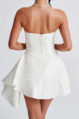 Strapless Jacquard Mini Party Dress