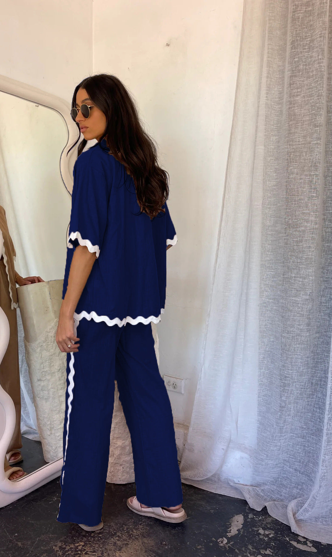 Fergie Co-ord Set - Navy Blue