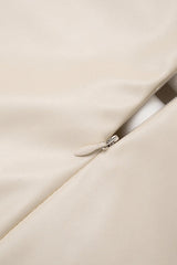 Ruched PU Leather Bodycon Dress