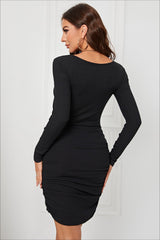 Black Lace Bodycon Cocktail Dress