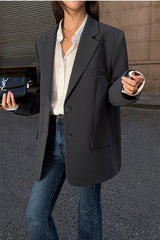 Black Slouchy Retro Style Blazer