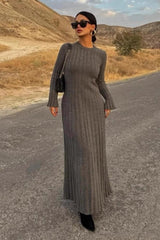 Warm Long Sleeve Sweater Dress