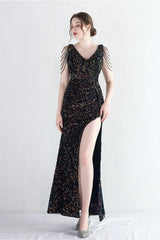 Statement Bead Mermaid Gown Formal Dress