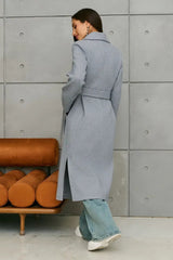 Double Breasted V-Neck Casual Wool Overcoat