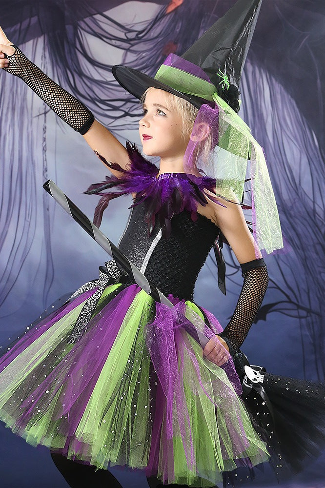 Feather Witch Kid Halloween Costume