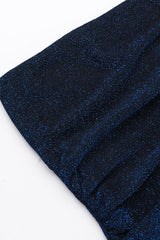 Glitter Strapless Sash Mini Dress