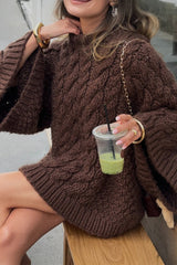 Vacation Style Cable Knit Sweater