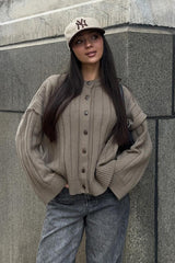 Soft Rib Relaxed Cardigan